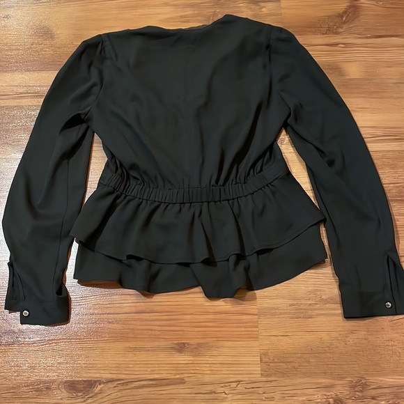 Women’s Bebe Button Down Blouse Black XS - Picture 4 of 4